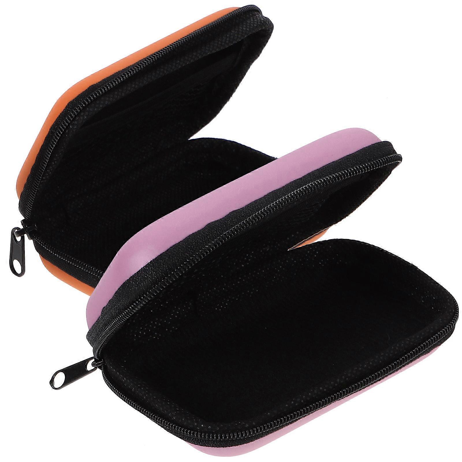 2pcs Hard Drive Case Portable Hard Disk Protection Storage Box Computer Accessory