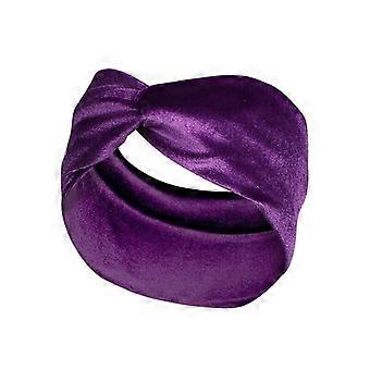 Solid Color Velvet Cross Stretch Headbands for Women Girls Wide Warm Hair Bands Turban Bandage Hair Accessories Headwear