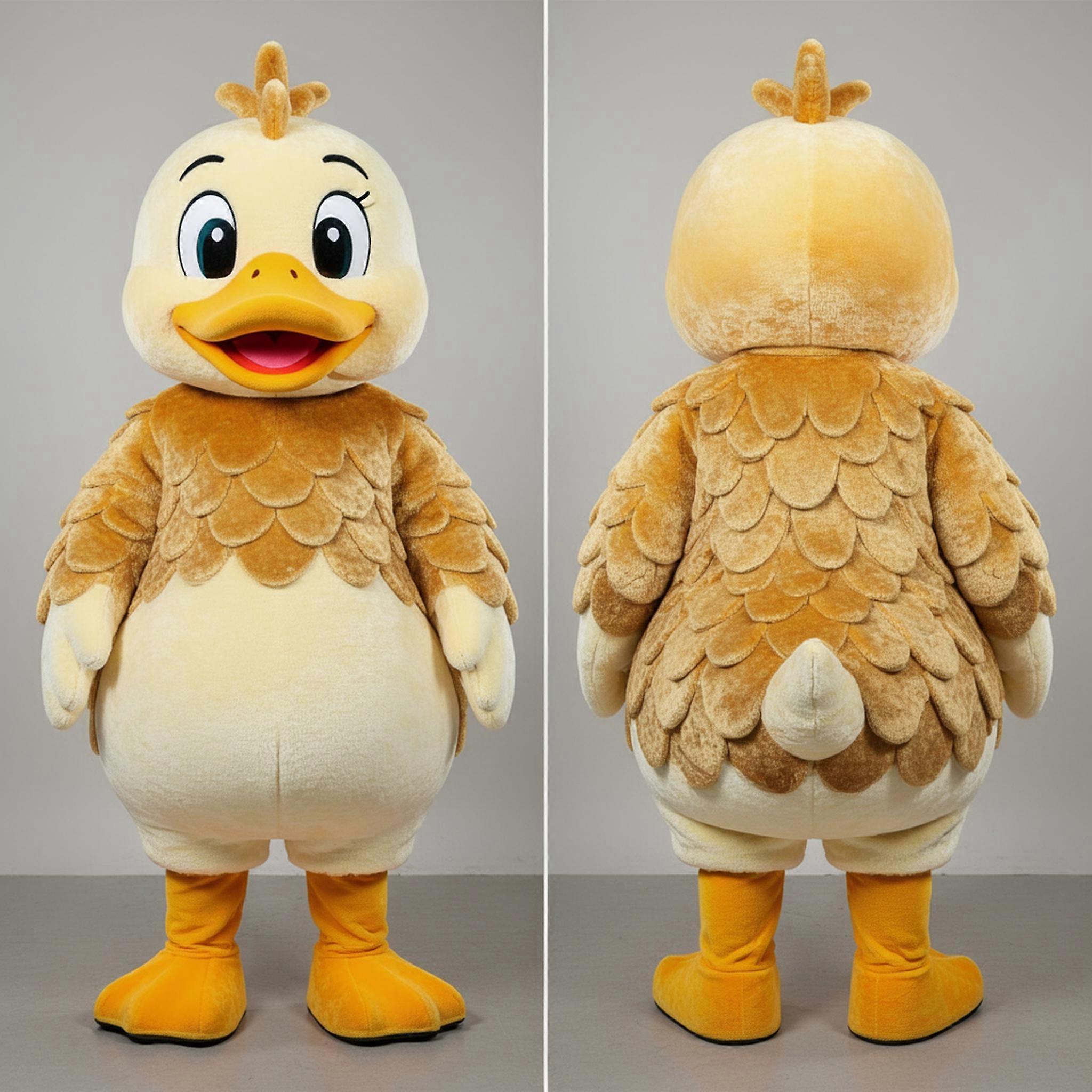 MASTICOT Golden Feathered Duck Mascot