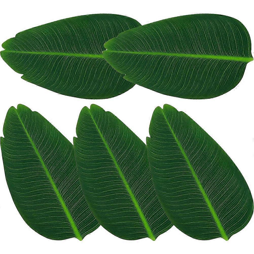Leaf-Shaped Table Mat for Kitchen Use 10Pcs Leaf Placemats Green Set