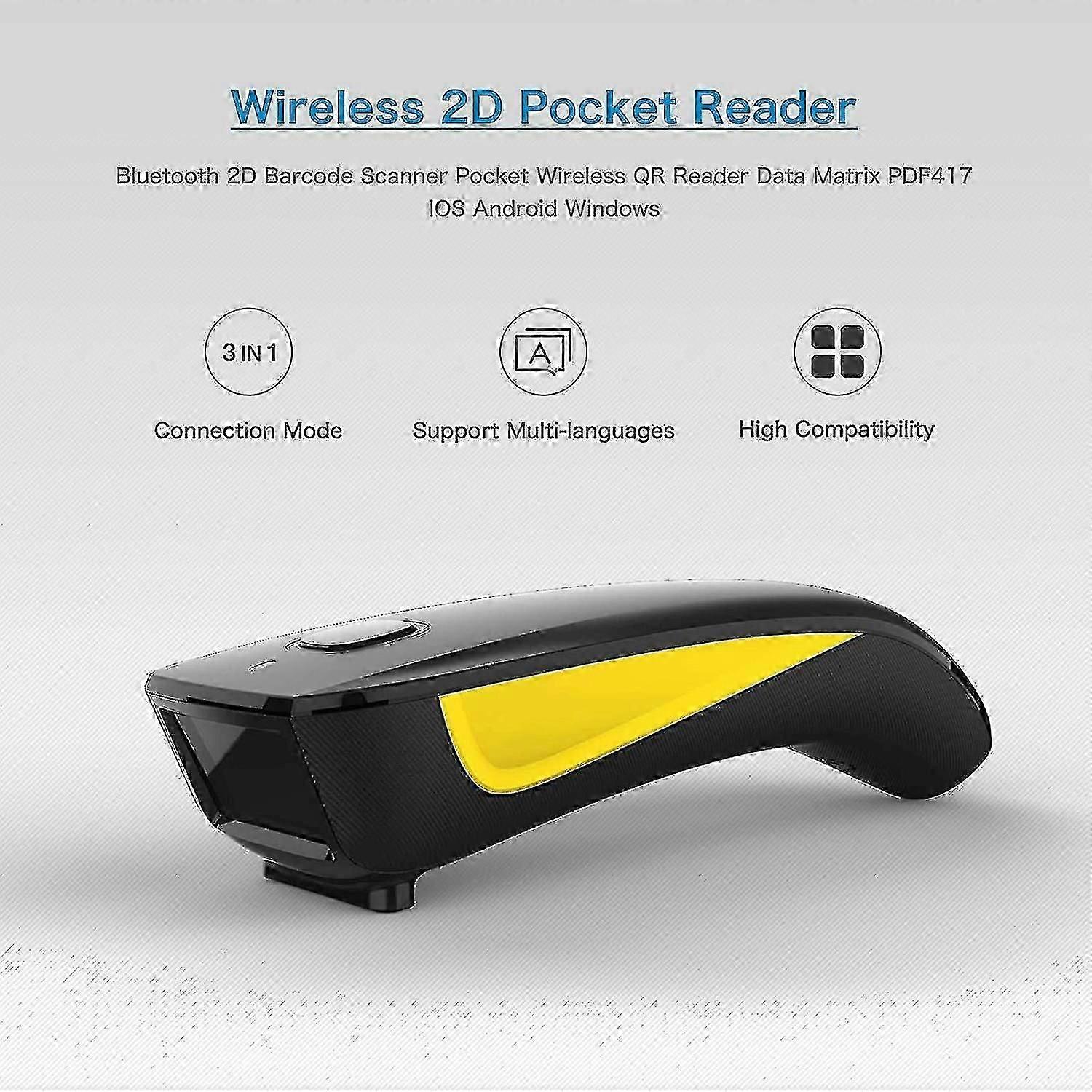 Scaner wireless C750 Scaner portabil de coduri de bare Bluetooth