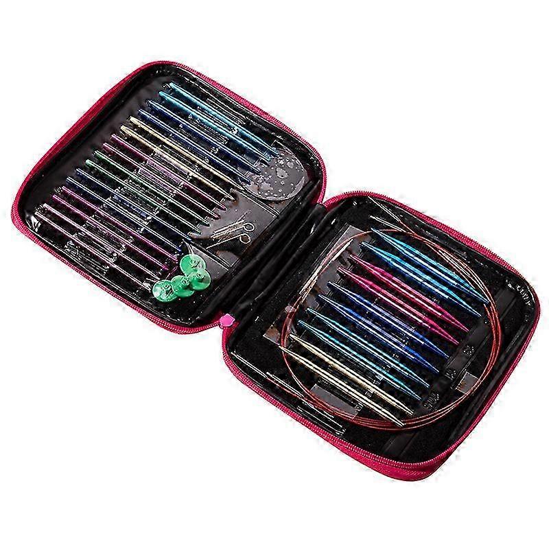 13-Size Interchangeable Aluminum Knitting Needles