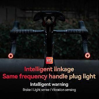 Lampe de guidon de vélo LED rechargeable IPX6 Système d’alerte multidirectionnel étanche Cyclisme Sa
