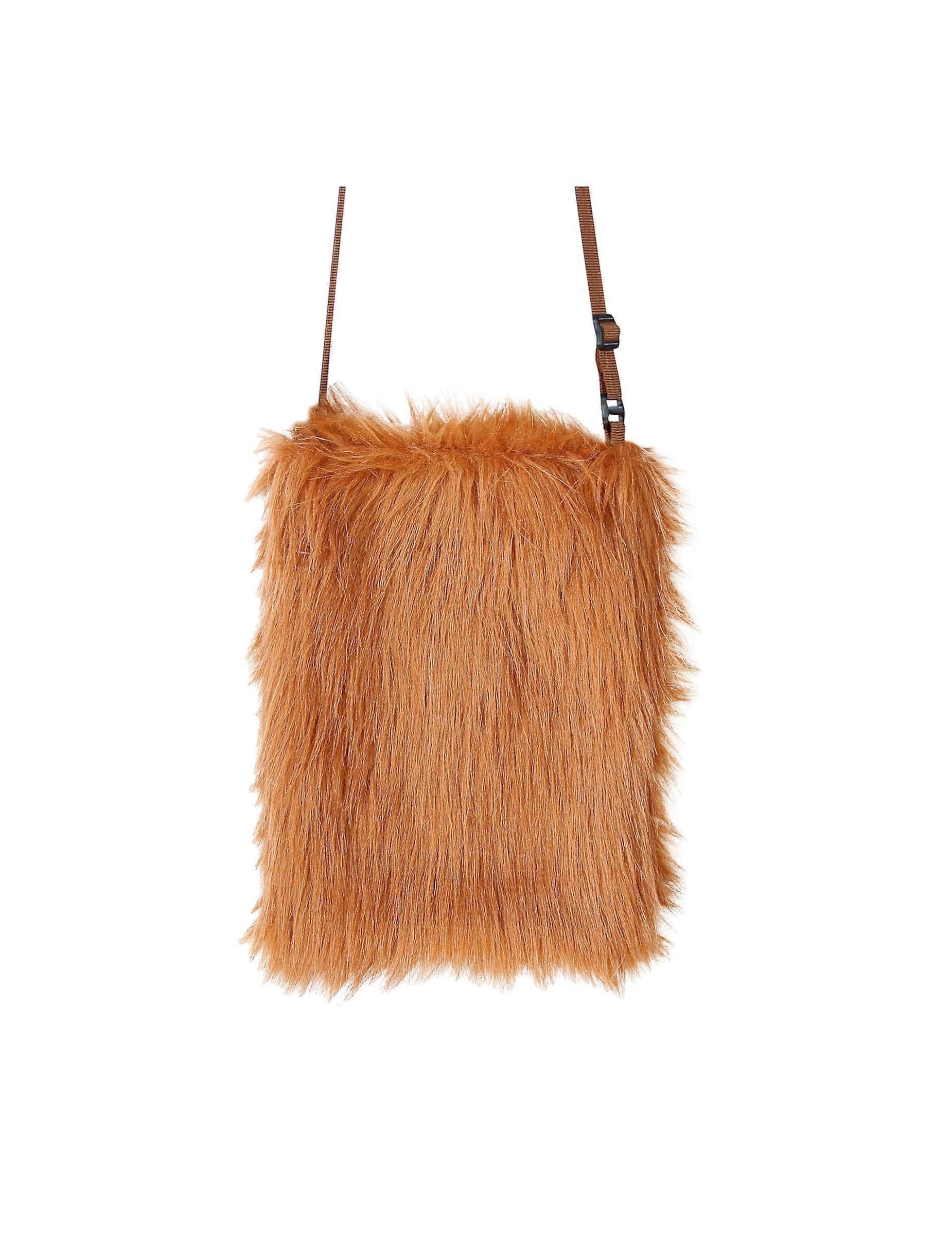 Brown plush bag