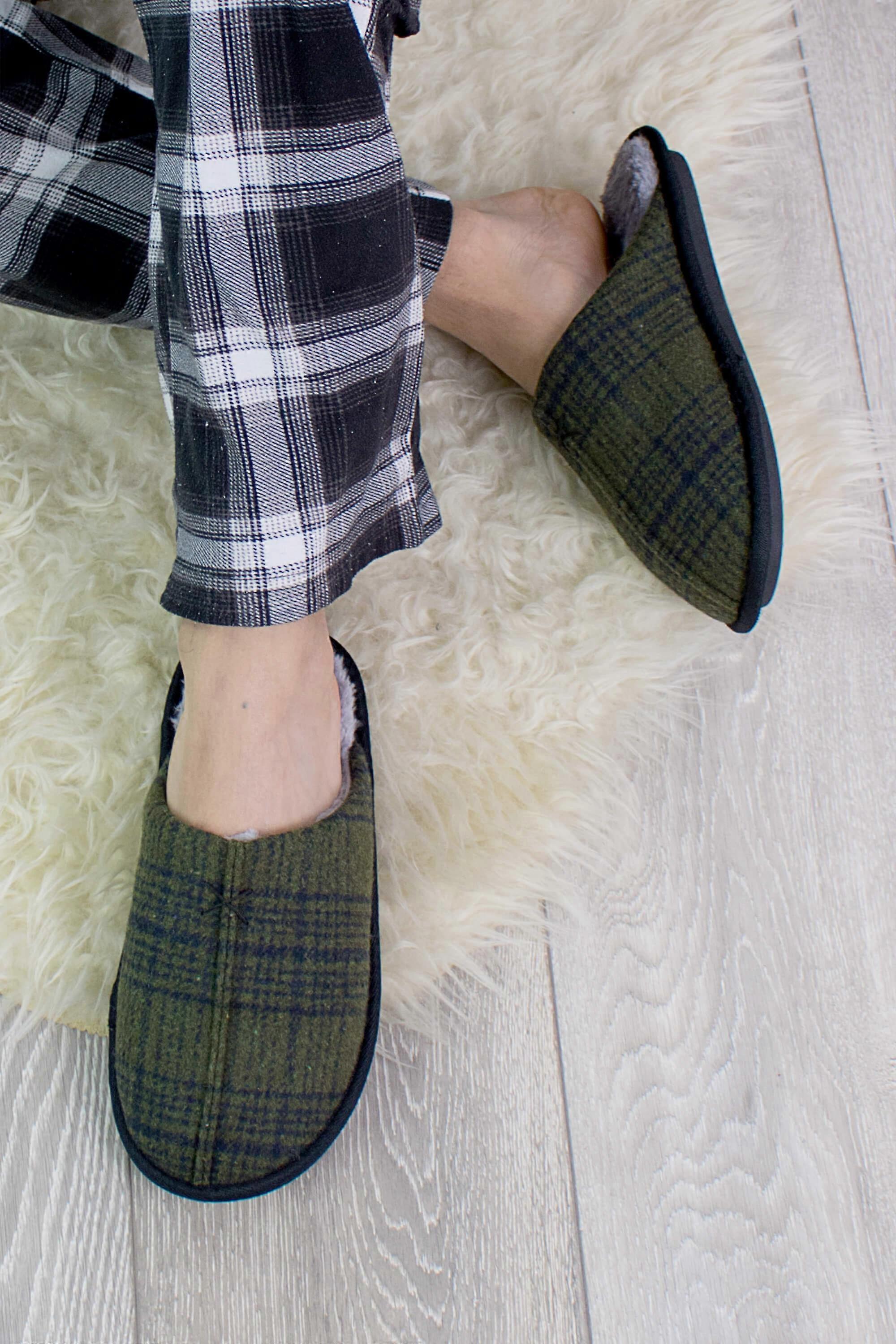 Faux Fur Lined Winter Slippers
