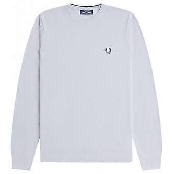 Men's Fred Perry Men's Dusky Blue Cotton Pique Knitted Jumper