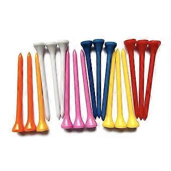Golftees, Trægolftees, Golftees til Reduktion af Friktion (60 stk., hvid + gul + rød + lilla + blå + orange)