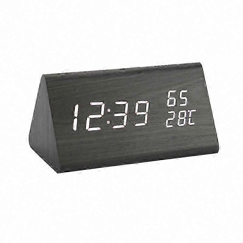 Rechargeable 2-Alarm Digital Alarm Clock with Adjustable Brightness & Volume, Snooze & Memory Function