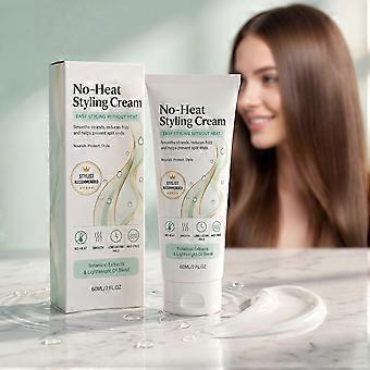Varmefri anti-frizz hårkrem for hjemmepleiende, tørt og glatt hår, antistatisk penetrerende formel for skadet hår