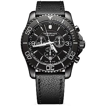 Victorinox maverick reloj para Hombre Analógico de Cuarzo suizo con brazalete de Piel de vaca V241786