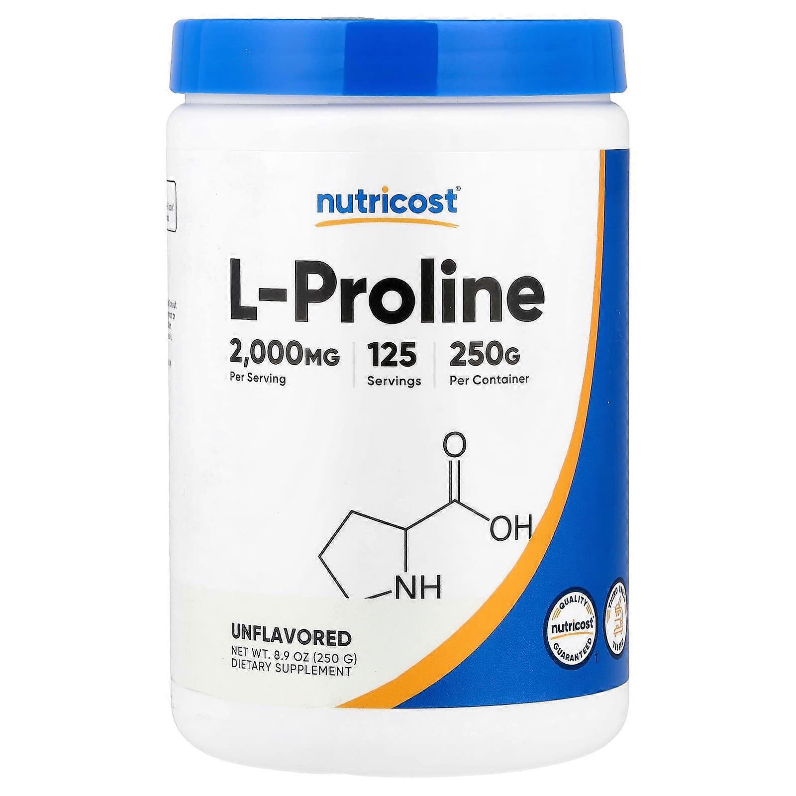 Nutricost, L-Proline, Unflavored, 8.8 oz (250 g)