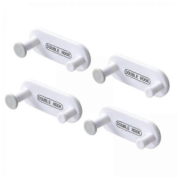 2x 4Pcs Self- Wall Hooks Keys Hangers Hook