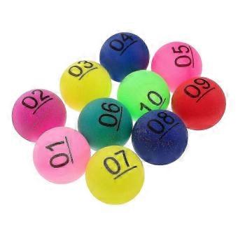 10pc Numbered PP Drawing Spheres