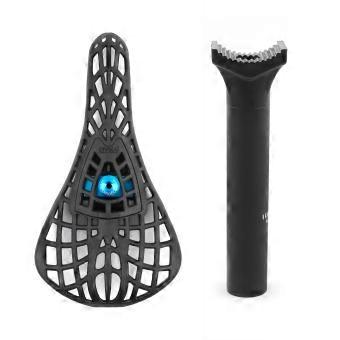 BMX Street Trial Saddle with Seatpost BMX Racing Dirt Jump Freestyle Bicycle Seat and 25.4mm Seatpost