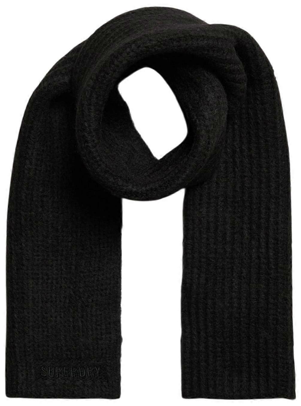 Superdry & Co Essential Ribbed Scarf - Black