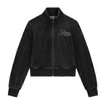 Guess Womens/Ladies Velour Mock Neck Bomber Jacket