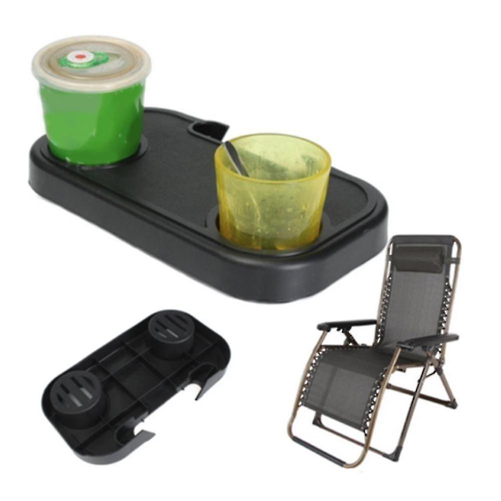 Portable Folding Chair Side Tray Casual For Drink Camping Picnic Outdoor Beach Garden