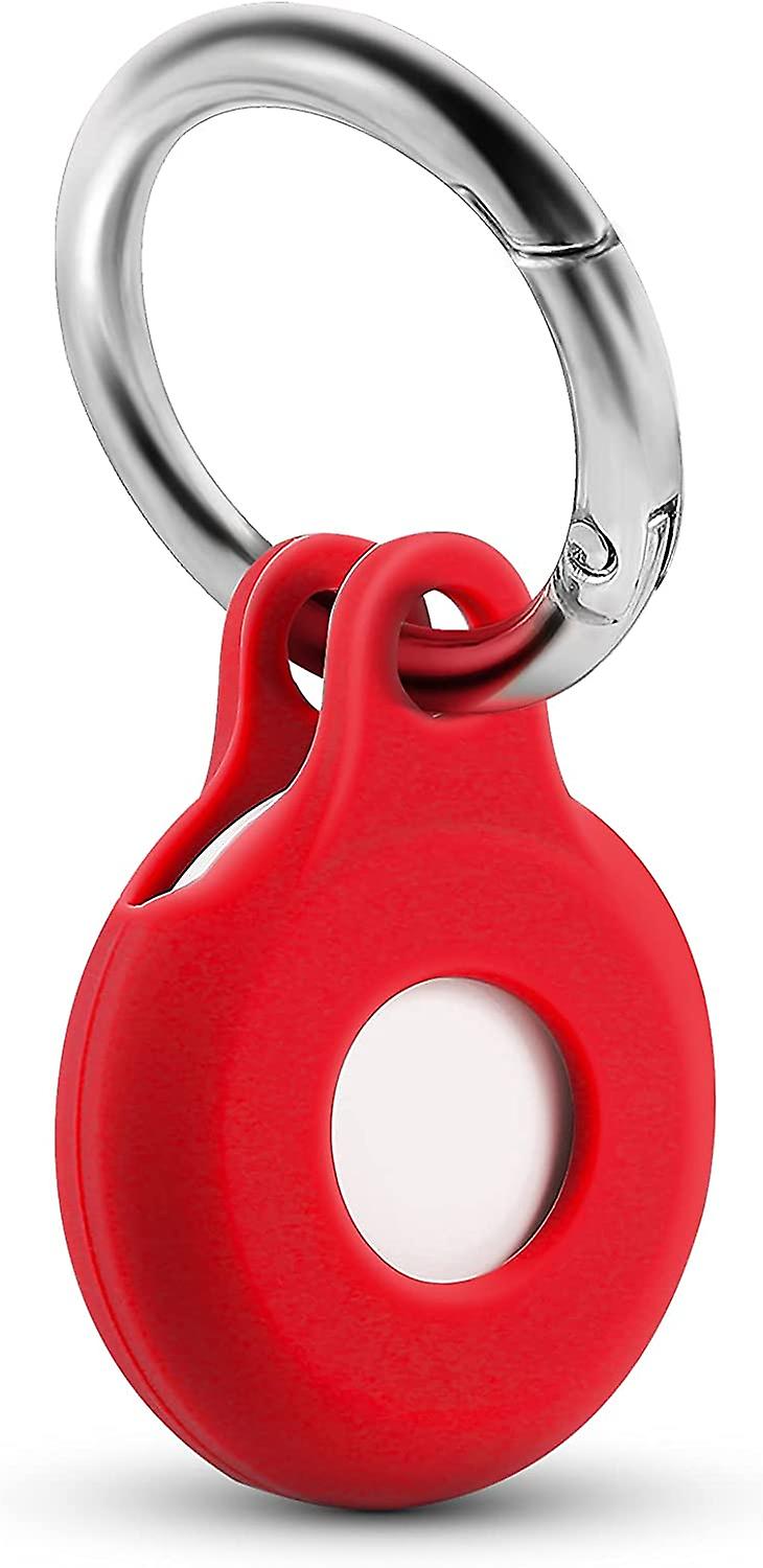 Capa AirTag Compatível com Apple AirTag Case para AirTag Keychain, Coleira Pet AirTag -Vermelho Vermelho 1Pack