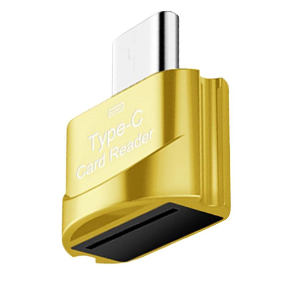 USB 3.1 SD/ TF OTG Memory Card Reader Type C Adapter for Samsung Macbook Golden