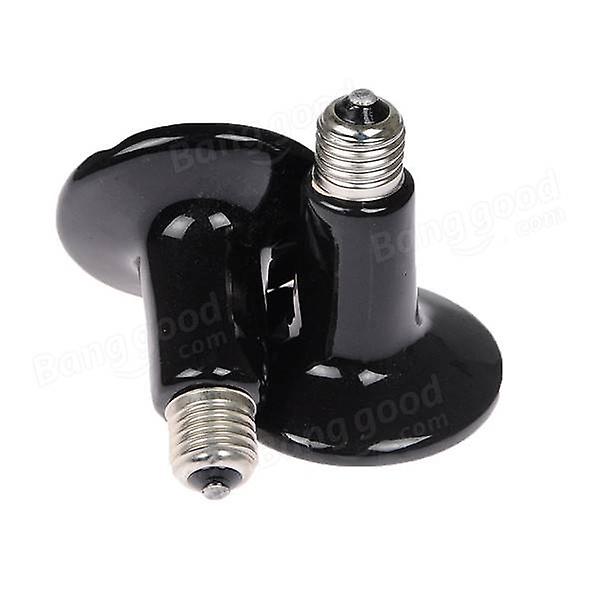 110V Black Infrared Ceramic Heat Emitter Lamp Bulb - 25w/50w/75w/100w For Reptile Pet Brooder