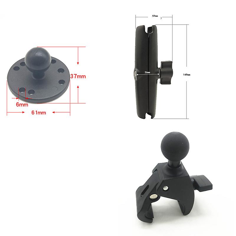 Tough-claw Mount With Double Socket Arm And Round Amps Base Adapter For Garmin