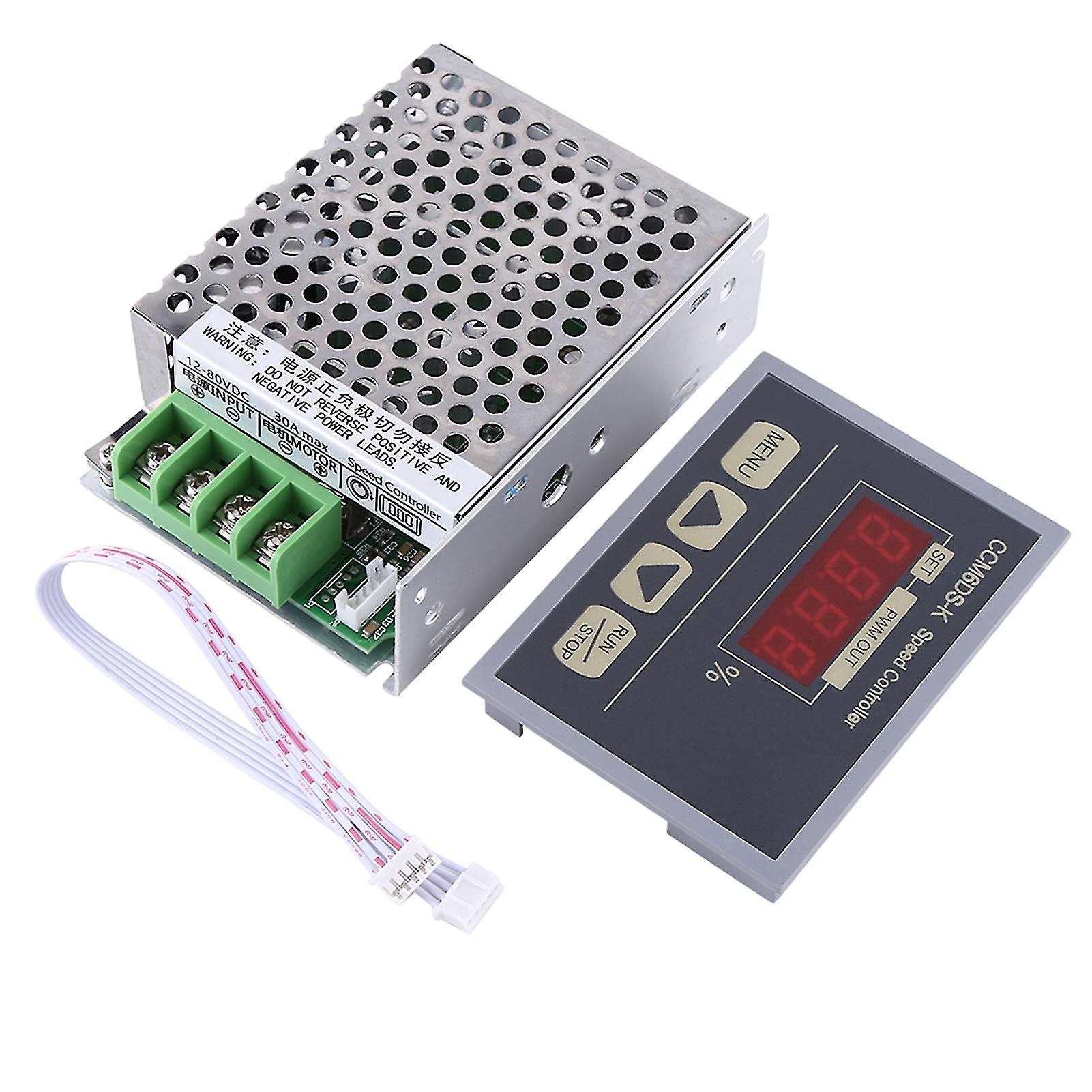 12-80V Dc 30a Pwm Motor Speed Controller Governor With Digital Display Panel