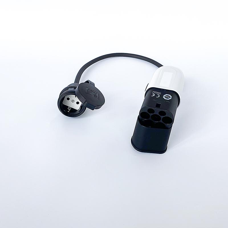 16a 220v Ac Type 2 Ev Charger Plug To Schuko Socket For Electric Motor Charging