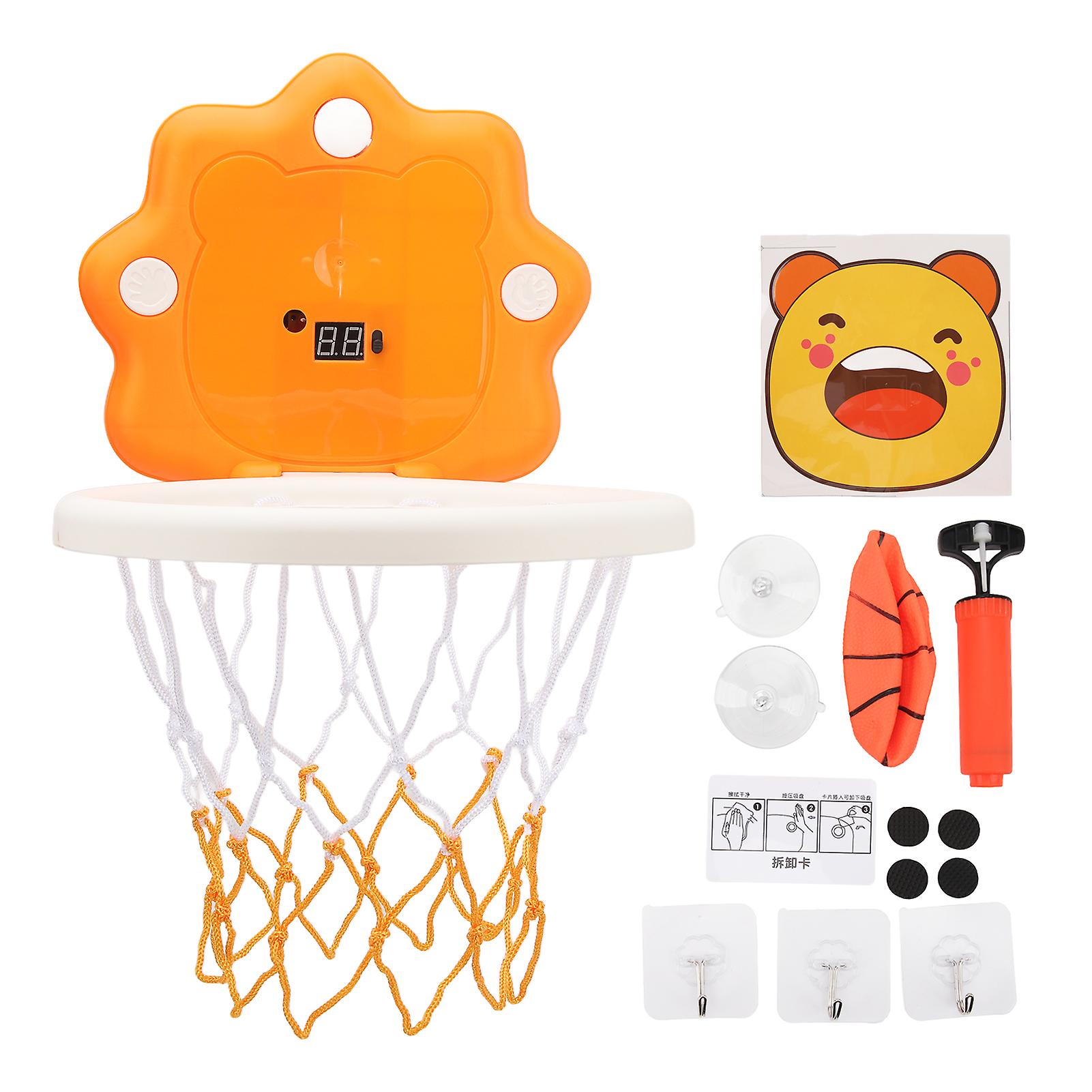 Toddler Basketball Hoop Foldable Punch Free Basketball Playing Set with Light Sensor Scorer