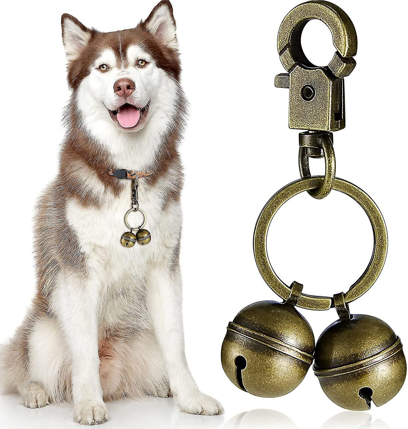 Extra Loud Pair Of Cat And Dog Bells Durable Brass Bells For Pets Collar Charm Pendant Bells