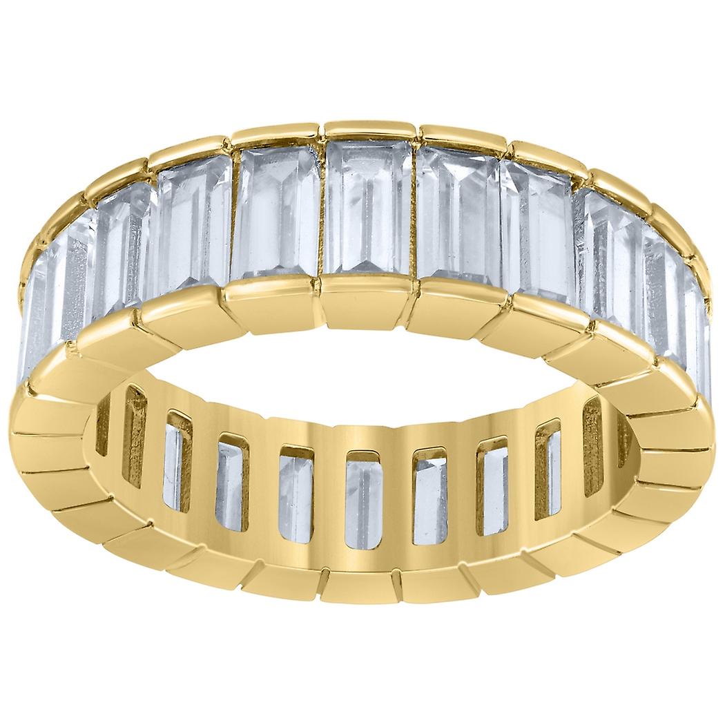 Five-piece CZ Ring Set In 925 Silver - Yellow Gold-plated - Foto 9