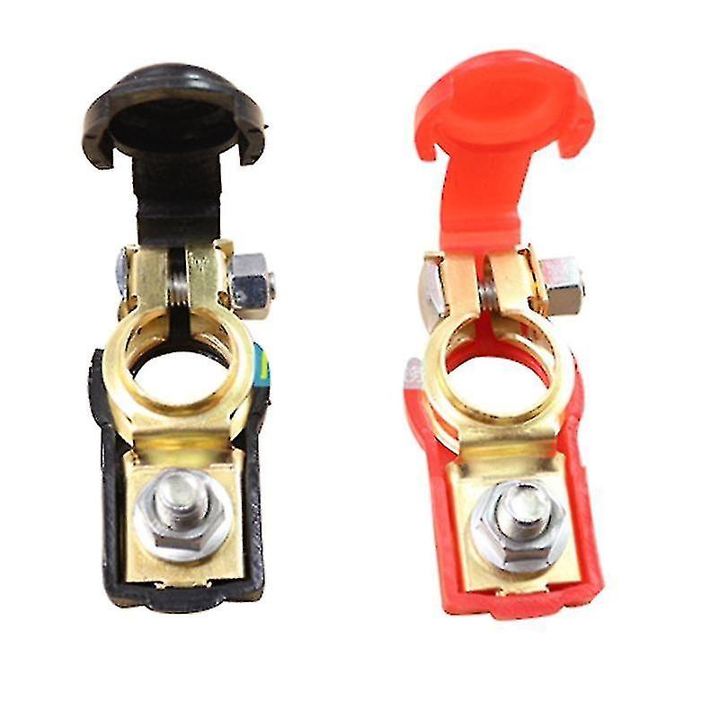2pcs Adjustable Battery Terminal Clamp Clips Negative Positive