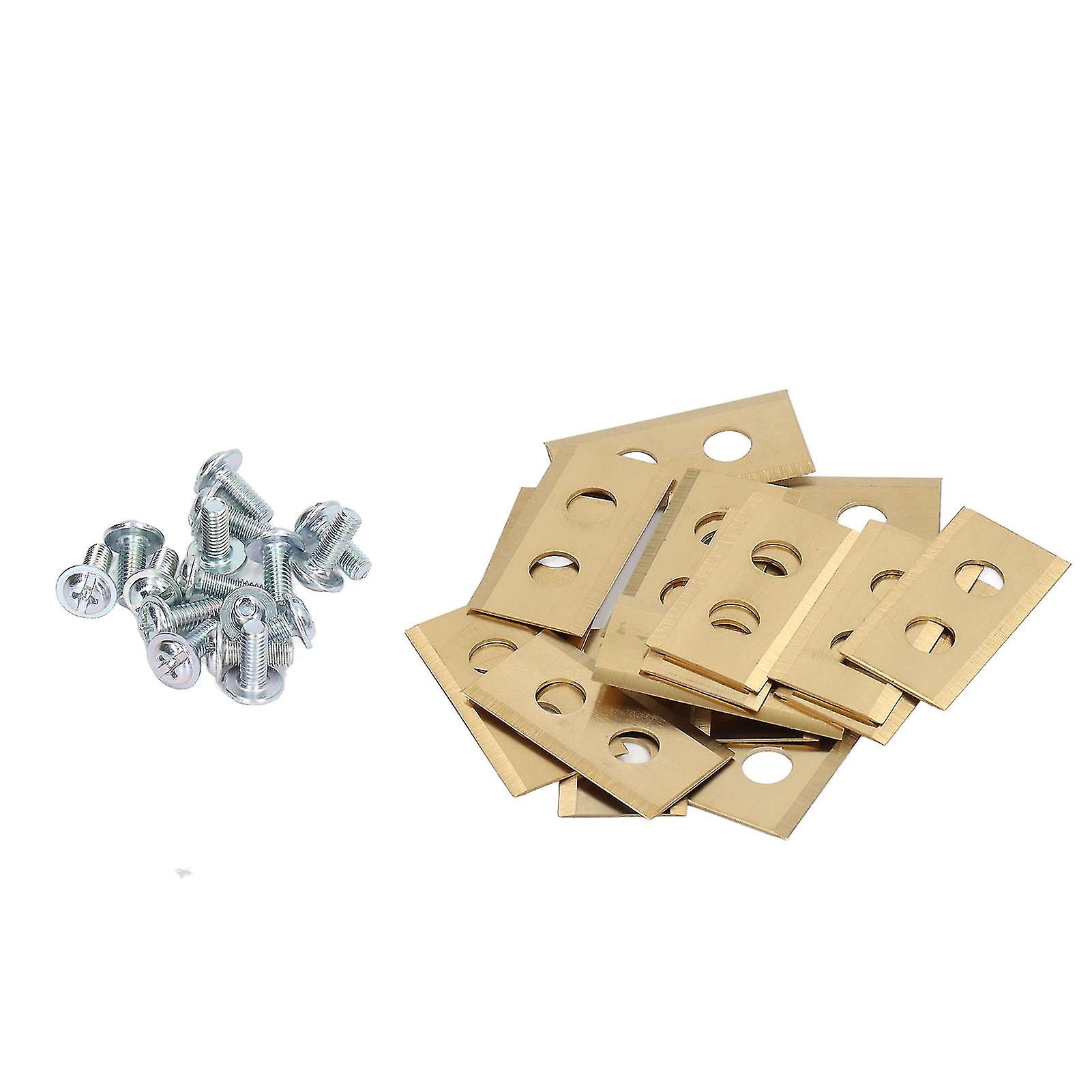30PCS Lawn Mower Replacement Blade Set Set Stainless Steel Titanium Blades for Worx Landroid Robotic Lawn Mower