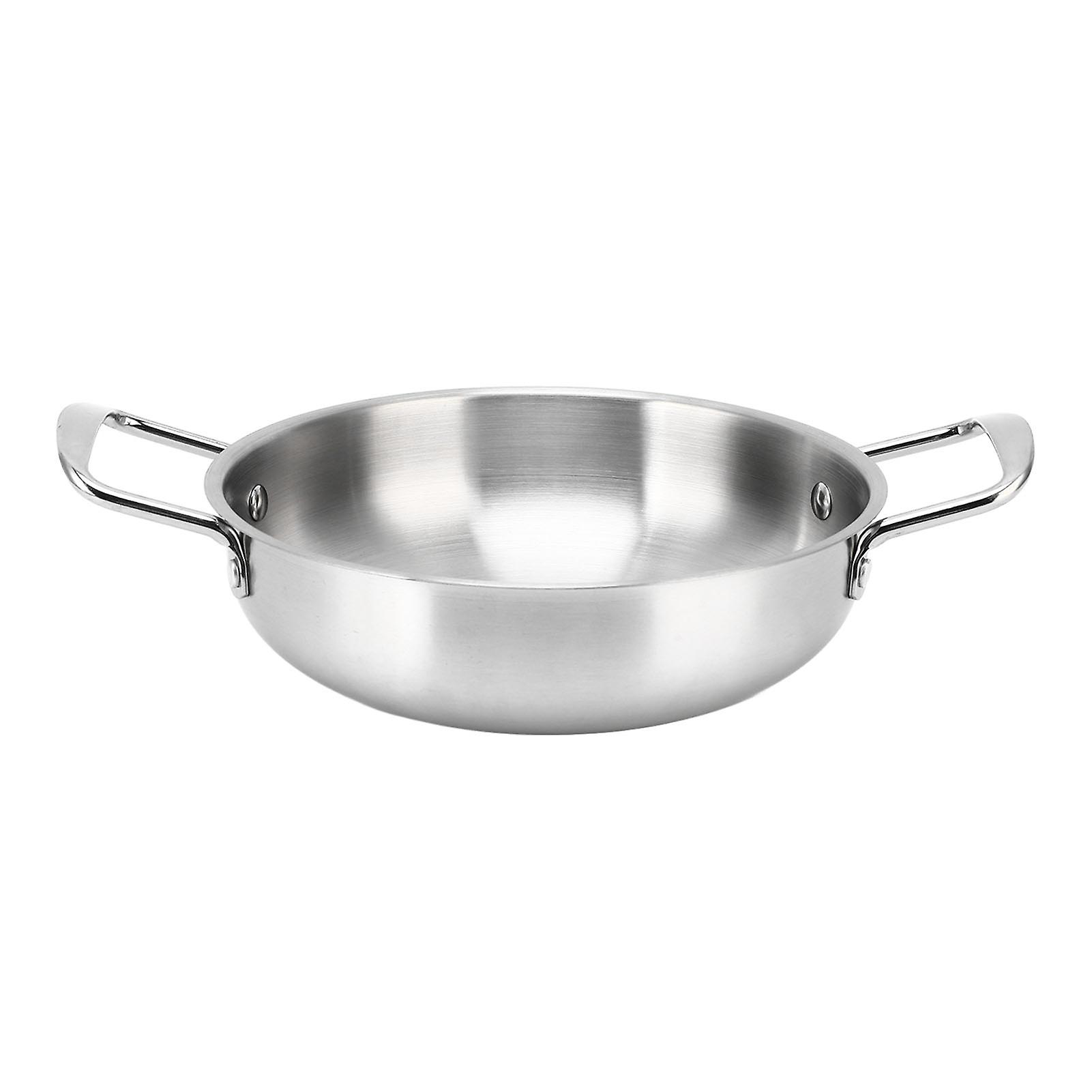 Ramen Pot Binaural Heating Evenly Noodle Pot Steel Color Eco Friendly Korean Ramen Pot for Spaghetti Soup Porridge Noodle