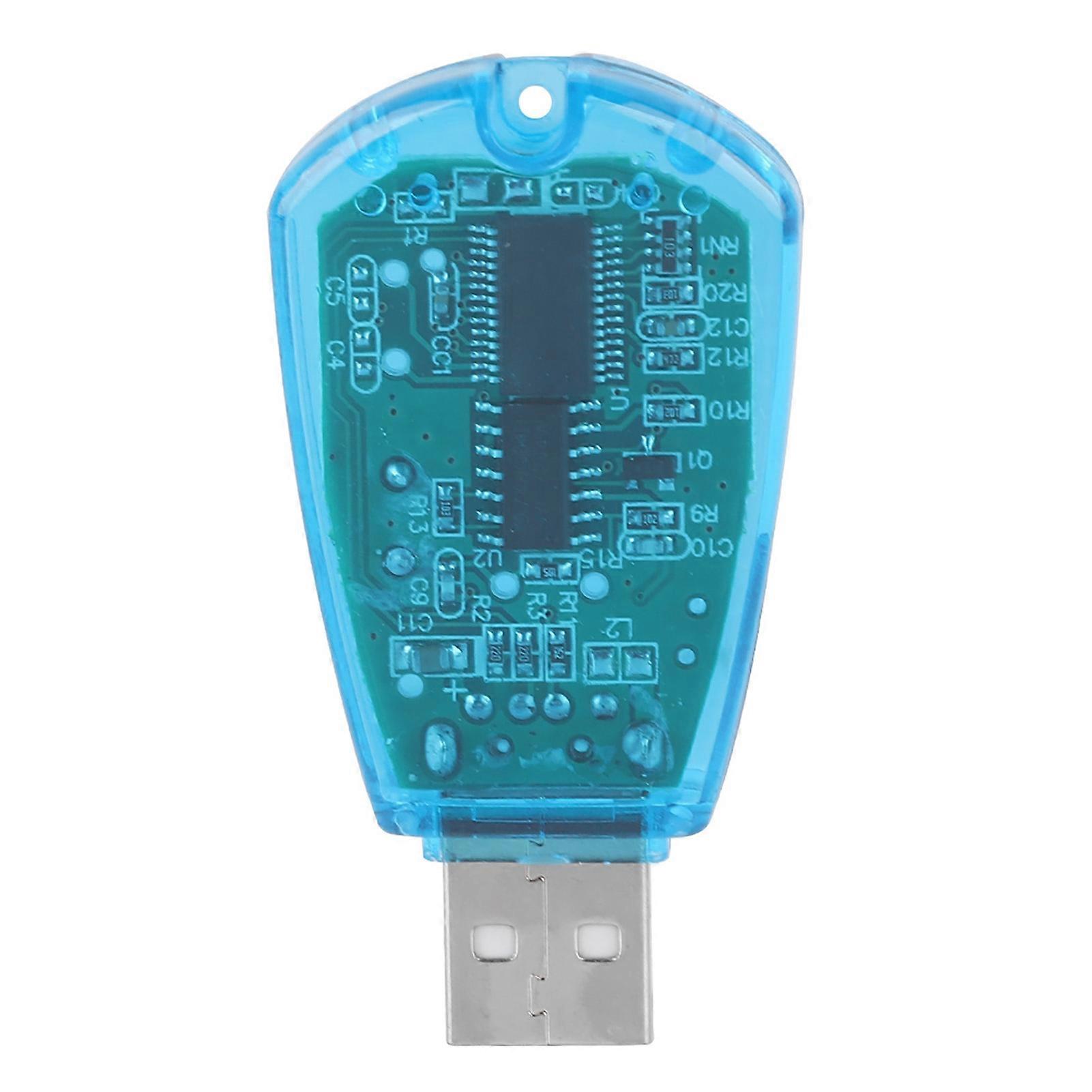 Mobile Phone SIM Card Reader USB Backup 6x3x0.8cm Blue 31g with CD