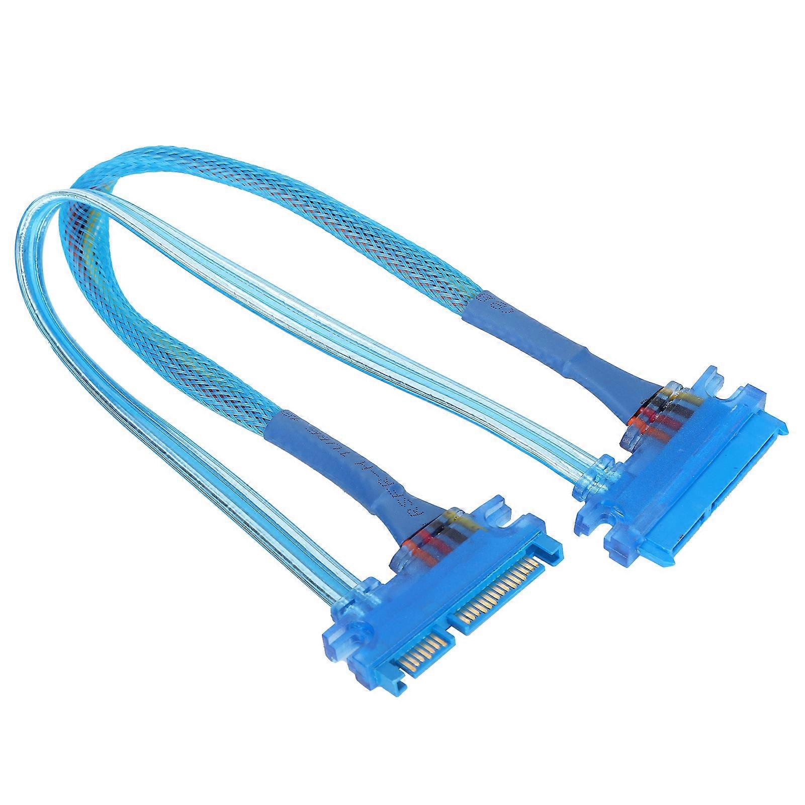 Sata Cable 7+15Pin Male to Female 22 Pin SSD 3.0 Data Power Extension Cable for External Hard Disk Data Transmission(30cm )