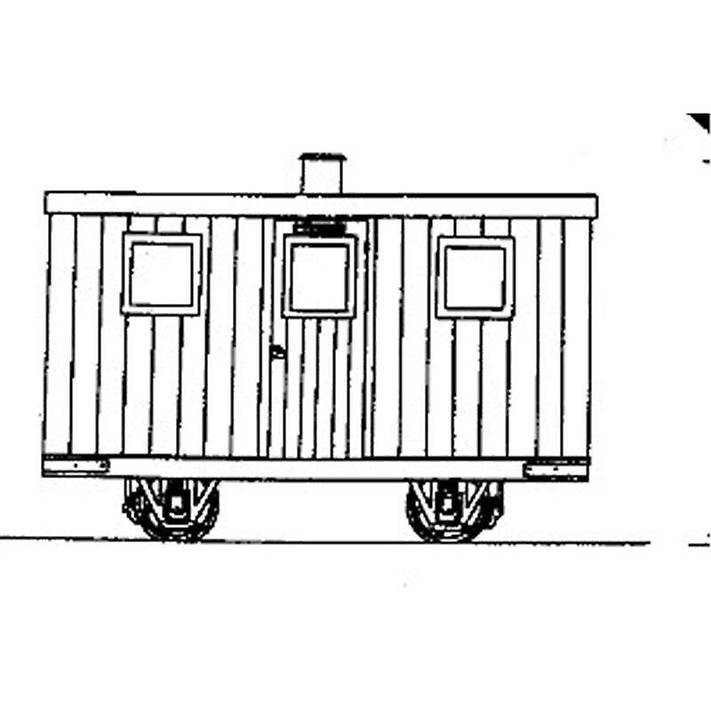 Dundas DM45 Festiniog Railway Quarryman's Coach OO9 / HOe Plastic Unpainted OO9 Scale model