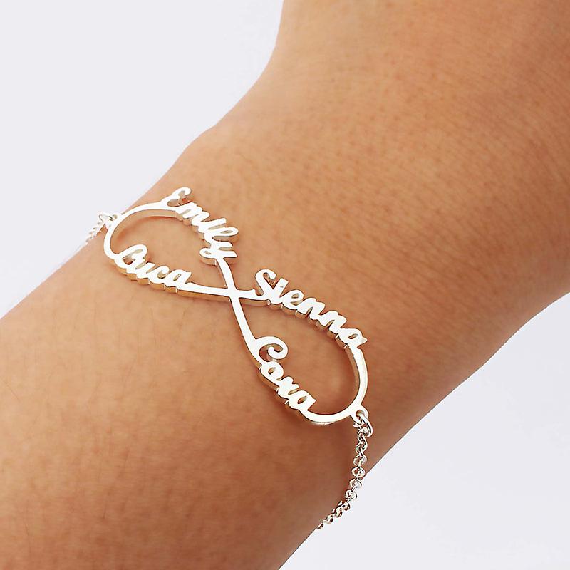 Moda 8 Carattere Infinity Nome Bracciale