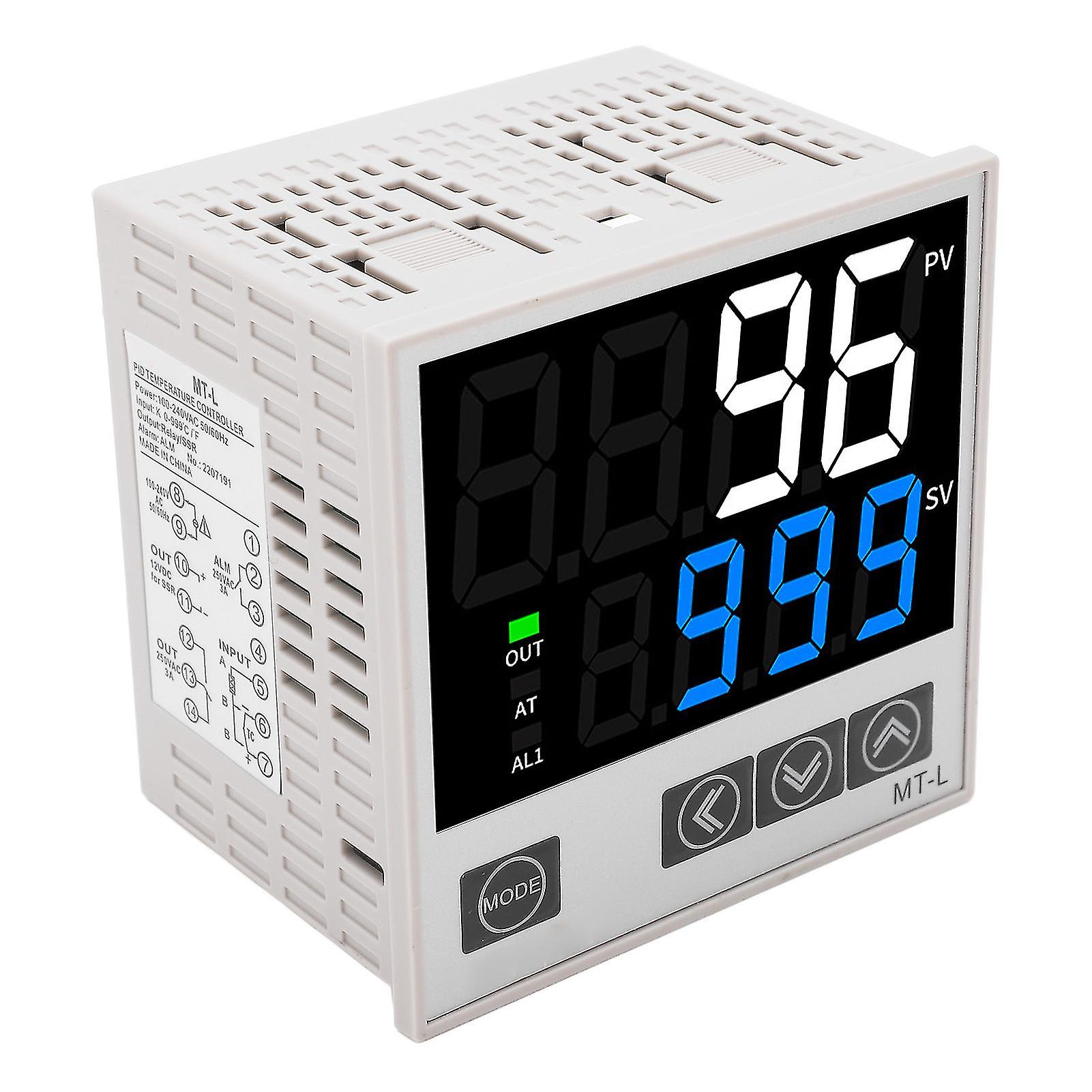 PID Temperature Controller Kit Intelligent Digital Display Automatic Temperature Control Instrument AC100‑240V 96 X 96mm 