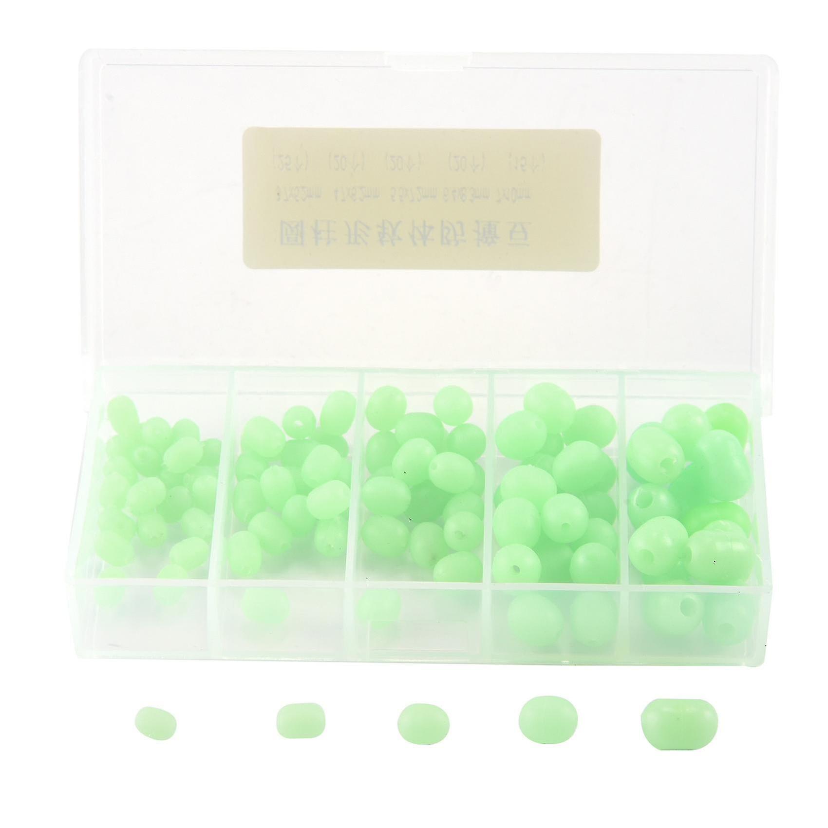 100pcs ovale weiche leuchtende Angelperlen Sea Fishing Köder Floating Float Tackles