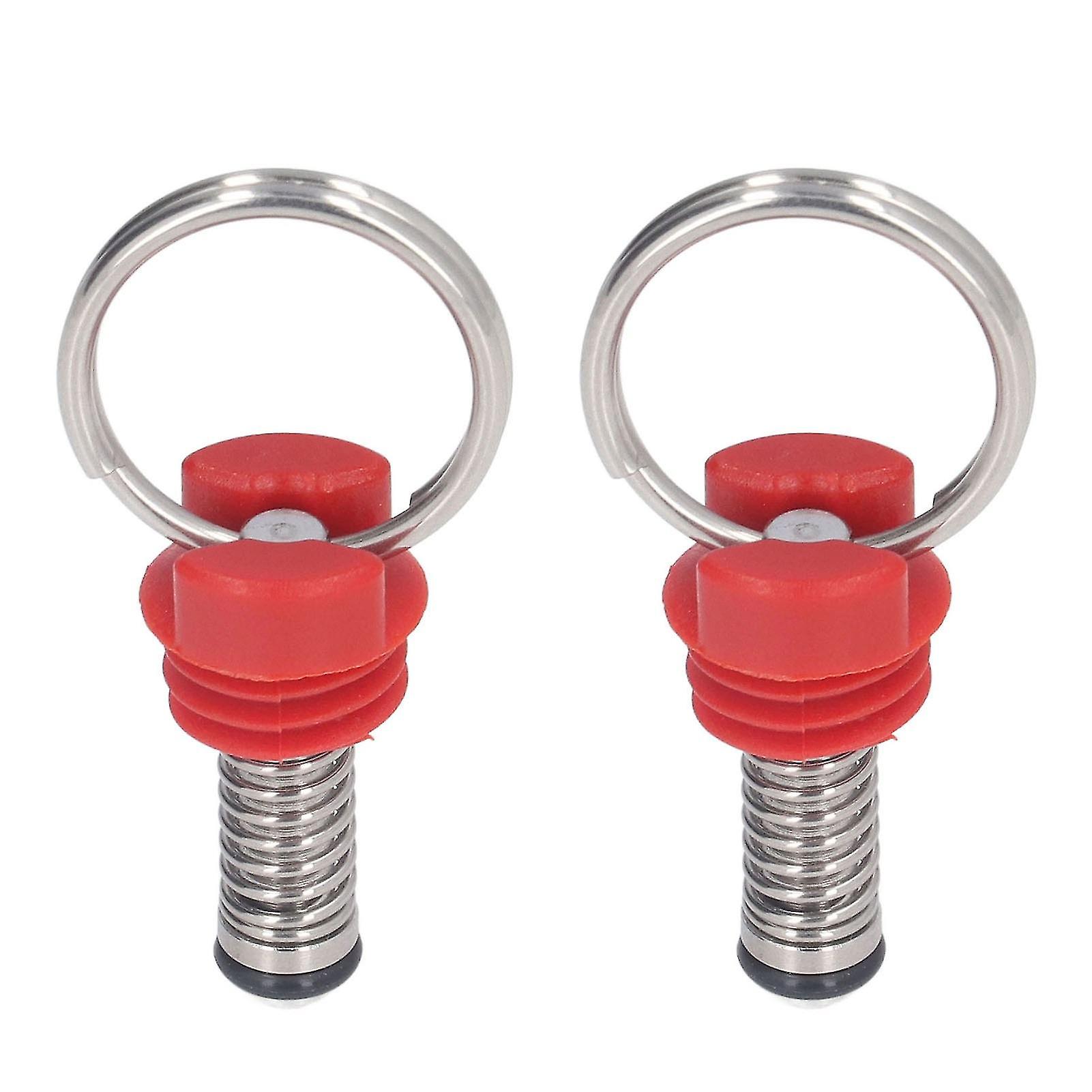 2Pcs Keg Pressure Relief Valve Ball Lock Lid Cornelius Style Accessory Set Kit for Safety Red