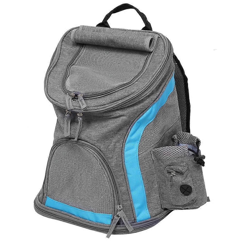 صديقة للبيئة تنفس الأليفة الناقل قابلة للطي القط حقيبة حمل حقيبة الظهر للاستخدام في الهواء الطلق السفر (أزرق رمادي)