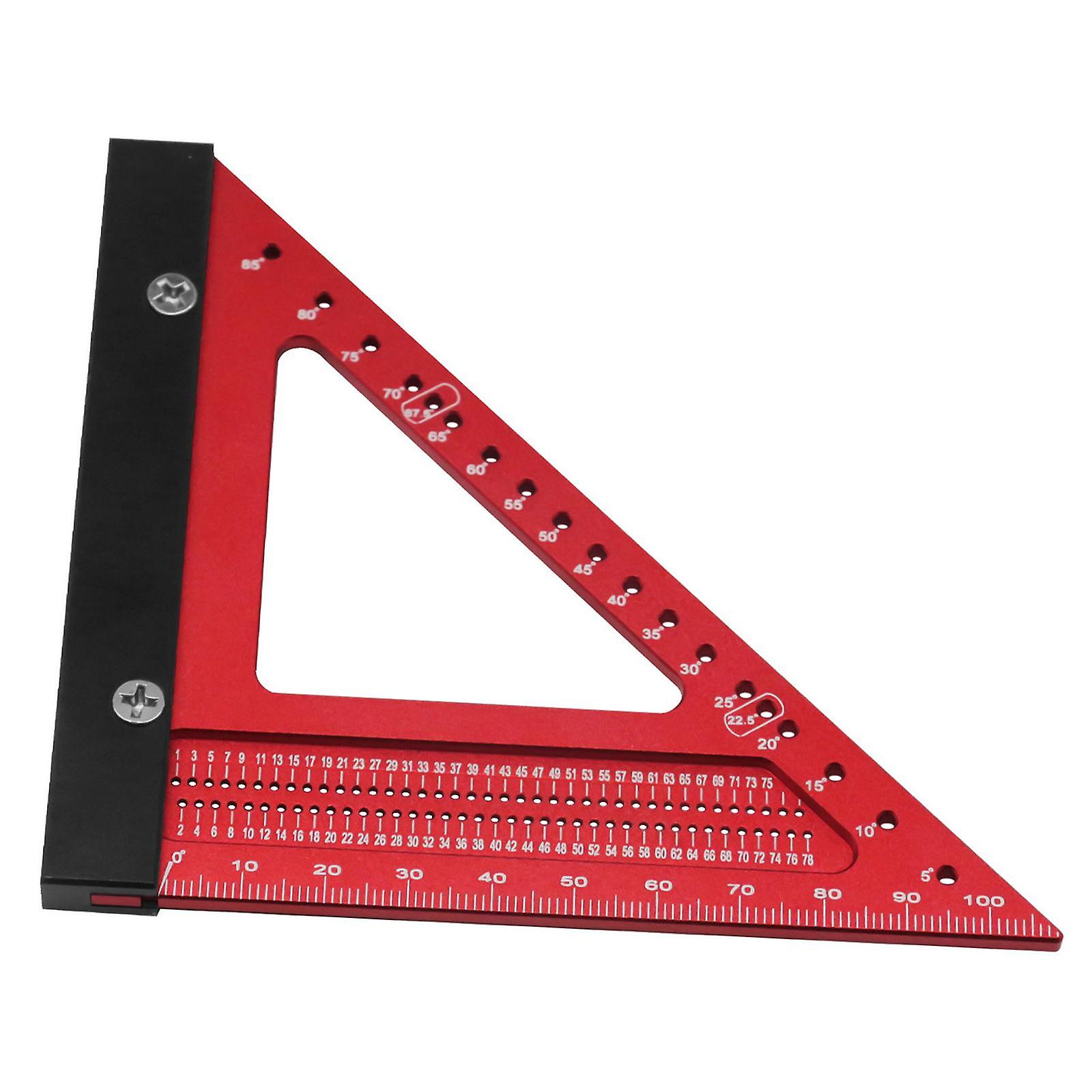 Aluminum Alloy Triangle Angle Ruler Square Protractor for Carpentry Drafting