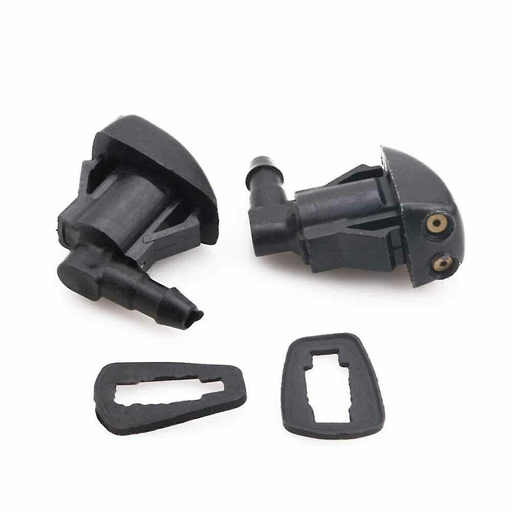 2pcs Universal Black Auto Car Front Windshield Washer Wiper Spray Nozzle Set
