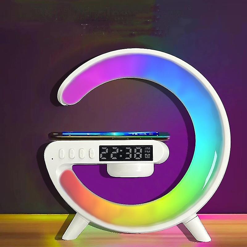 4-in-1  G Shape Bluetooth Speaker with RGB Light Clock G63