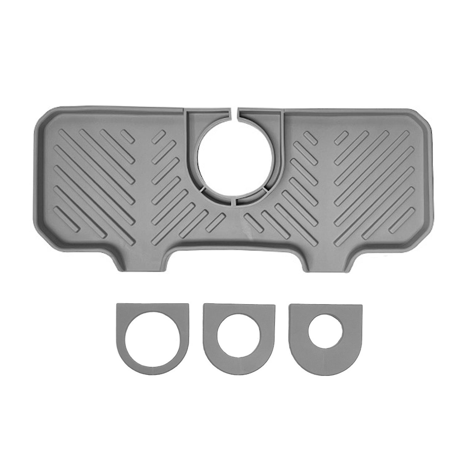 Sink Splash Guard Drain Mat Soft Flexible Quick Dry Simple Installation Countertop Sink Splash Guard