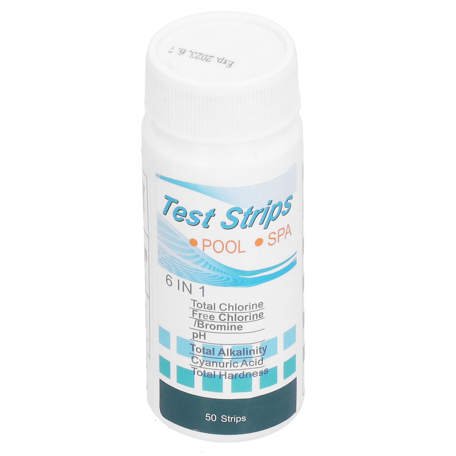50Pcs 6 in 1 Water Test Strips for Testing pH and Water Hardness for Aquarium and Pond