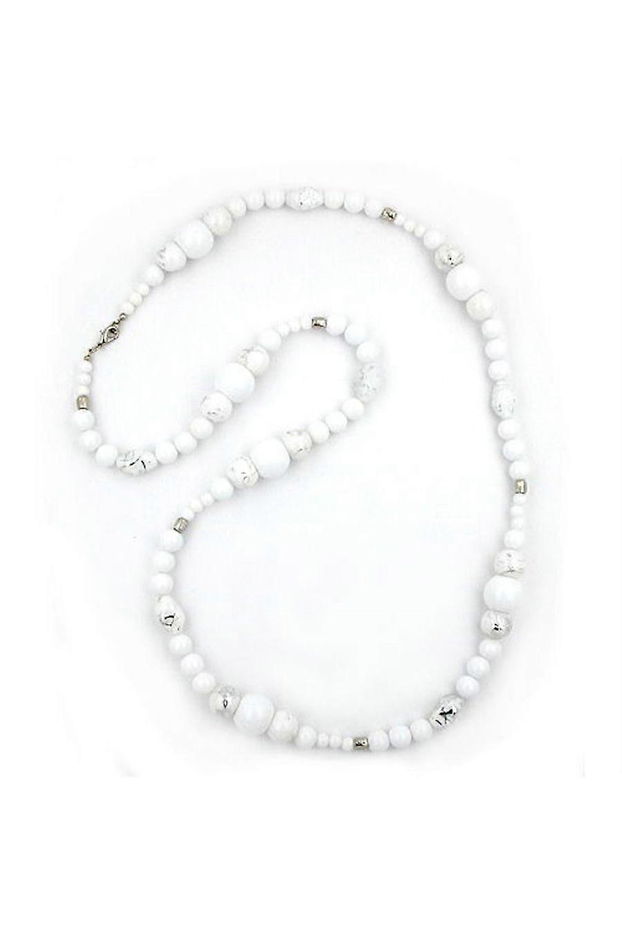Necklace Beads Silver-tone 95cm - Gl01322