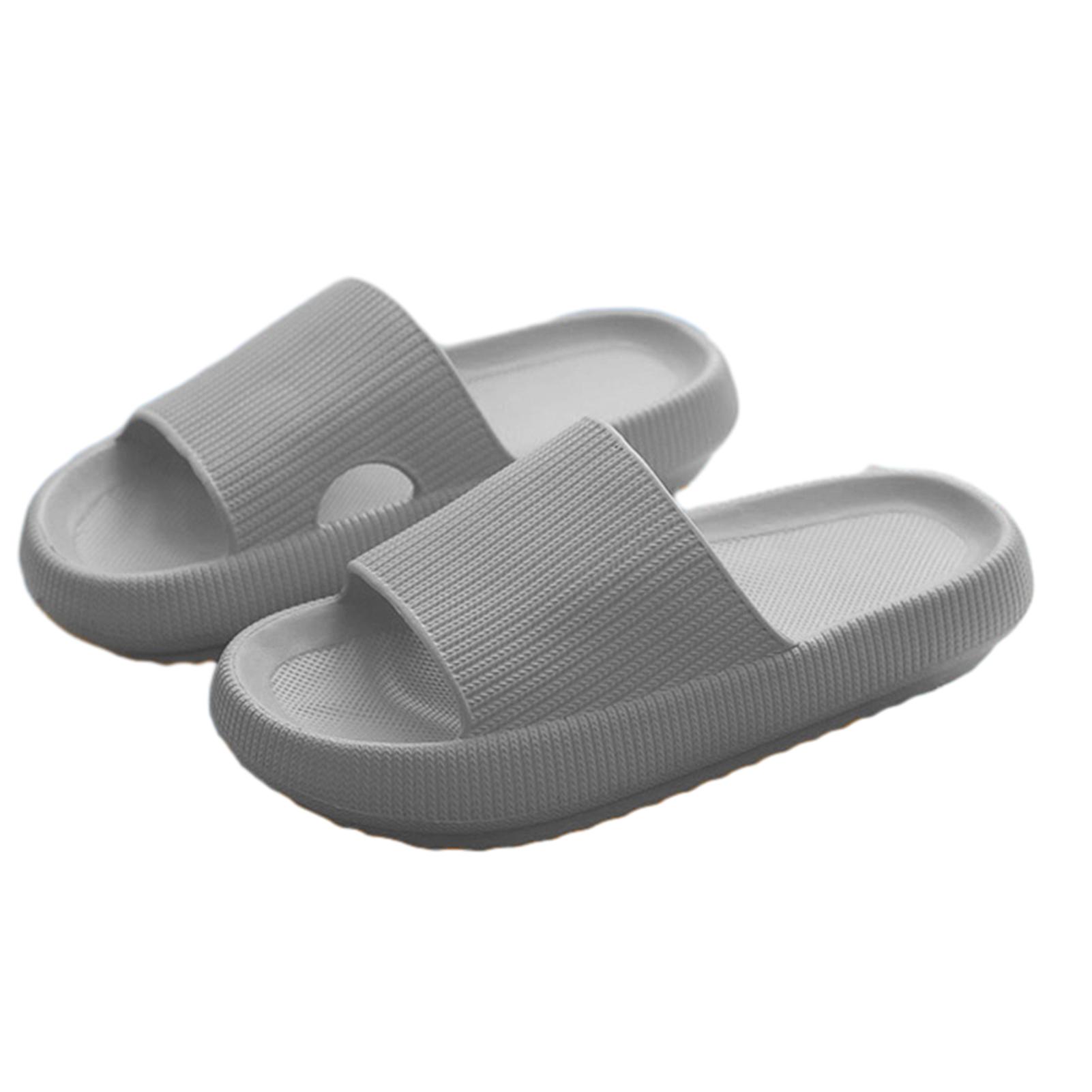 Unisex Soft Bottom Slippers Comfy Silents Bathing Slippers for Home Bathroom