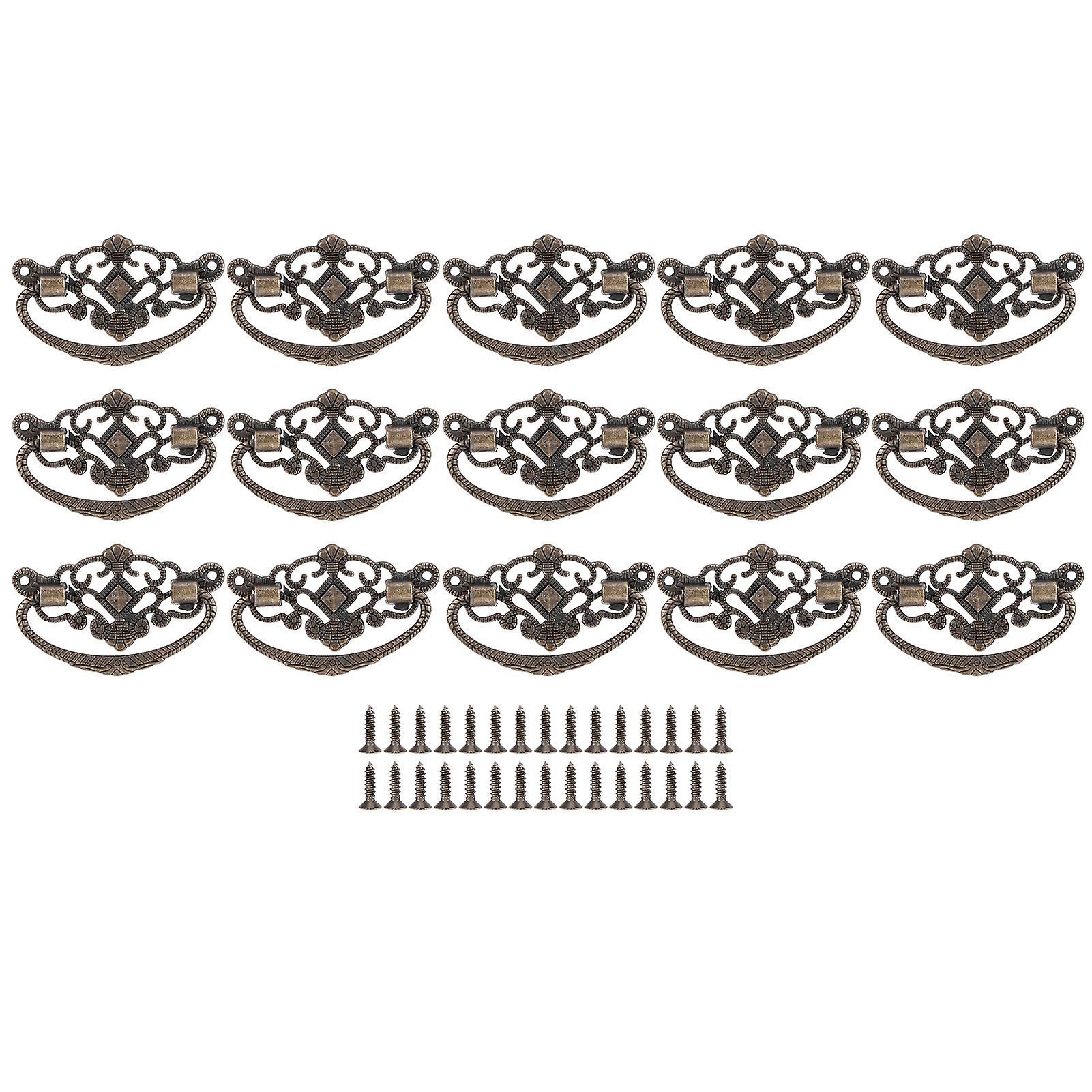 15 Sets Antique Handle Kitchen Cabinet Drawer Handle Pulls Zinc Alloy Cupboard Hardware FittingLarge Size