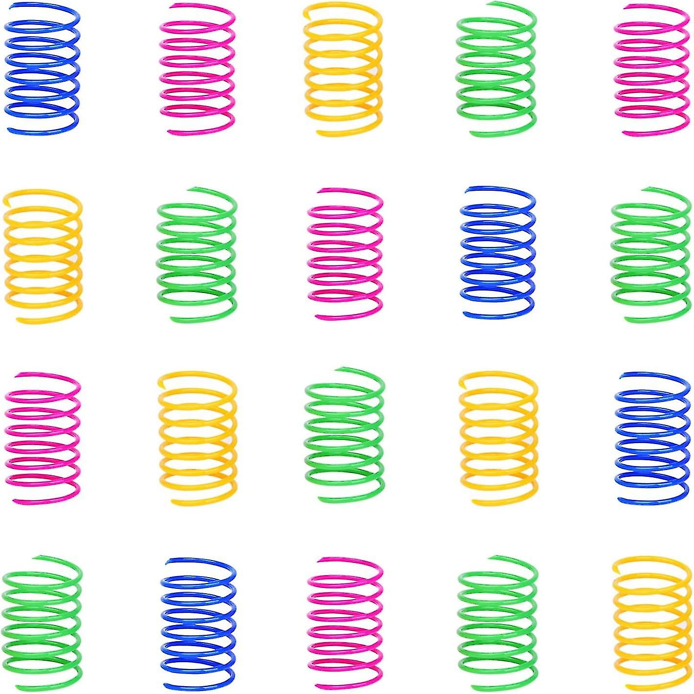100 Pack  Cat Spring Toy, Interactive Cat Toy, Lightweight Durable Plastic Gift